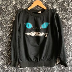 cat sweater w/ zip mouth